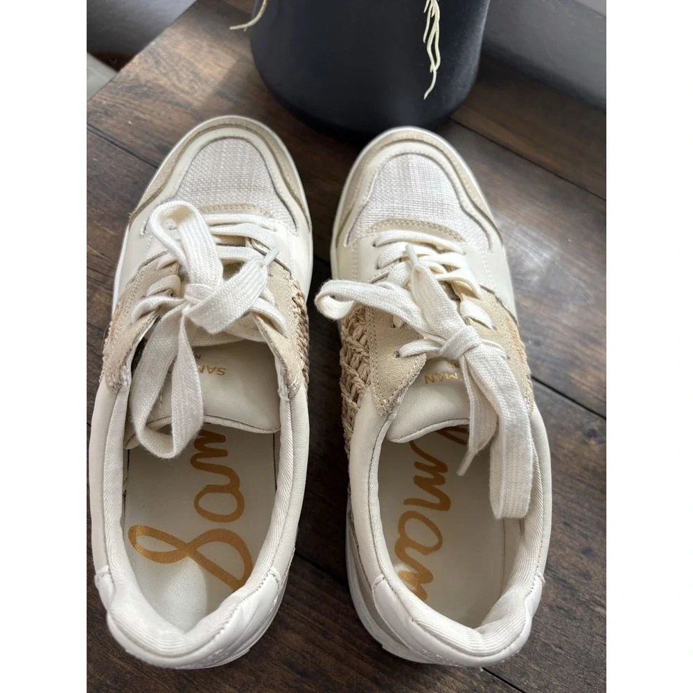 Sam Edelman Women's Tan Elcie Sneaker Size 7.5 Medium EUC